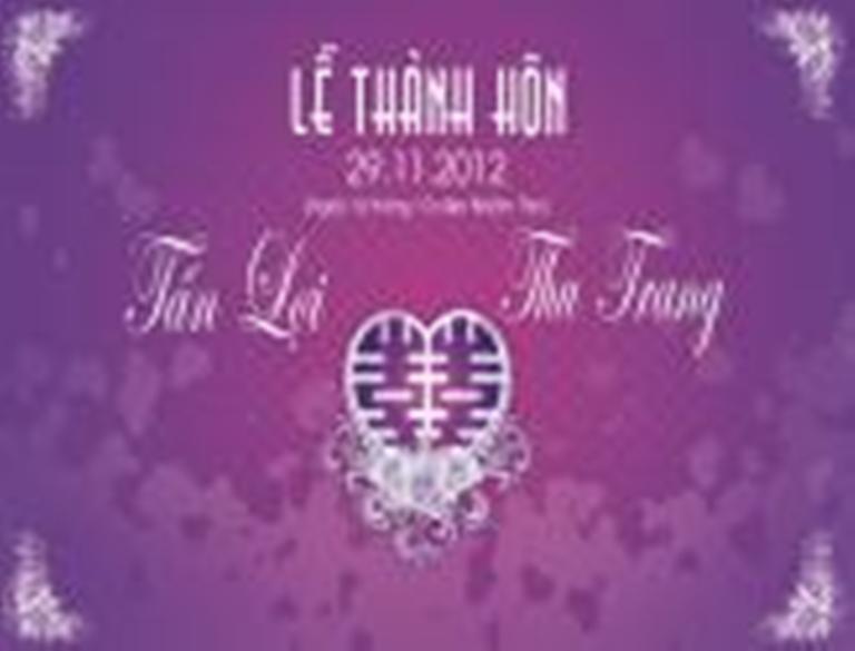 Chuong trinh le thanh hon Tan Loi - Thu Trang ngay 29-11-2012